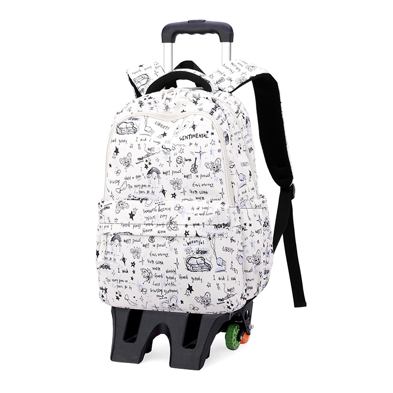 Mochila de estilo de pescado natural para estudiantes de primaria 3 - 6 grados para hombres y mujeres, mochila de tracción de estudiantes de secundaria ligera de gran capacidad