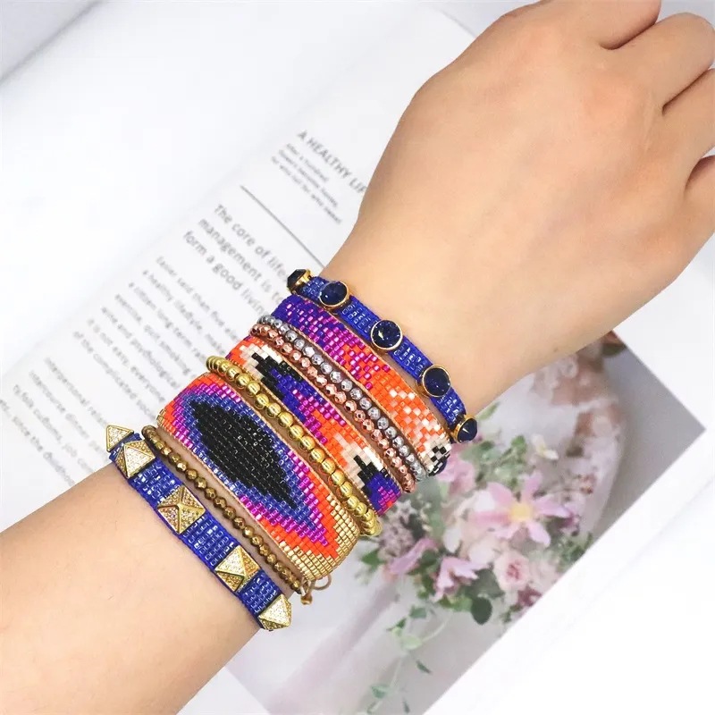 9g Weight Drawstring Bracelets Classification 1 Piece Quantity Holiday, Daily Occasion Glass Material Arrow Pattern Women's Gender Streetwear Style Streetwear Arrow Glass Wholesale String Bracelets 无