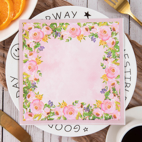Cross-border tropical pineapple printed napkin creative party plant tissue light luxury festival celebration square tissue wholesale