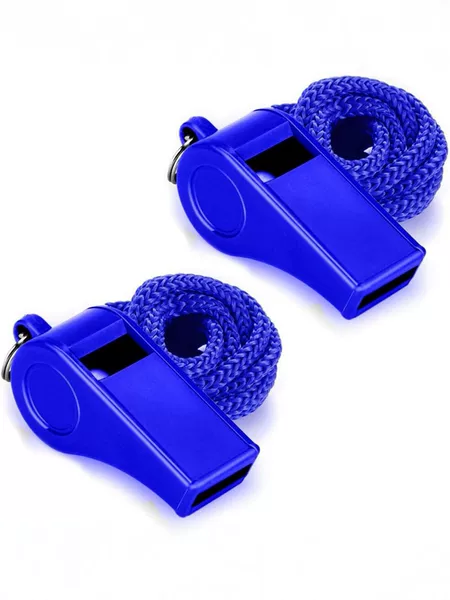 ABS plastic whistle, referee competition whistle, outdoor survival whistle, neck-hanging blue whistle, wholesale