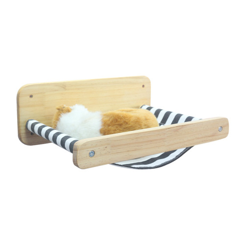 Cross-border best-selling solid wood wall-mounted cat hammock wall DIY cat climbing toy cat jump platform canvas cat bed cat bed