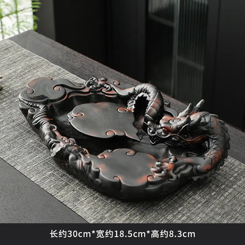 大师高档紫陶干泡茶盘新款茶盘家用陶瓷茶具茶壶养壶垫壶承茶台|undefined