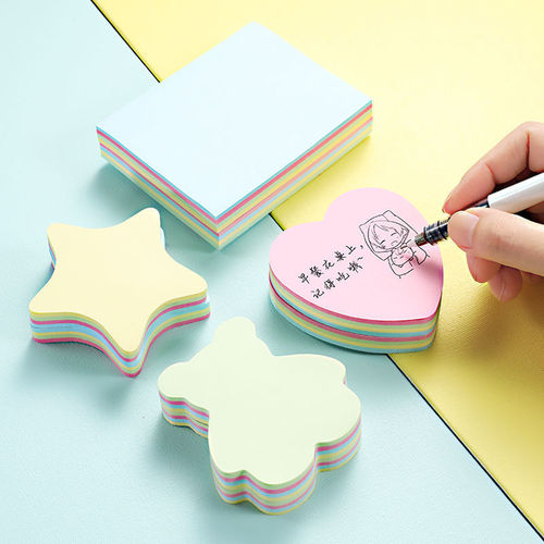 Post-it Notes Self-adhesive Notes with Words Handwritten Notes Creative Heart-warming Blessings Love-shaped Notes