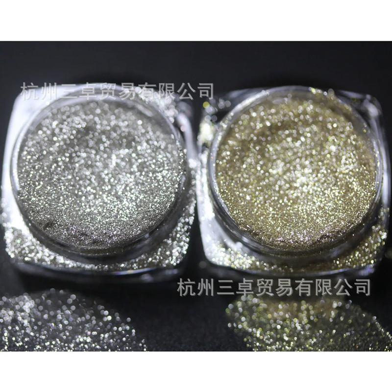 Cross-border wholesale gold and silver two-color coating series pearlescent paint nail polish art eye shadow makeup glitter paint