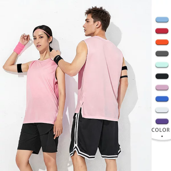 Sports Quick-Drying Running Vest Marathon Men's and Women's Breathable Sleeveless T-Shirt Basketball Fitness Training Top