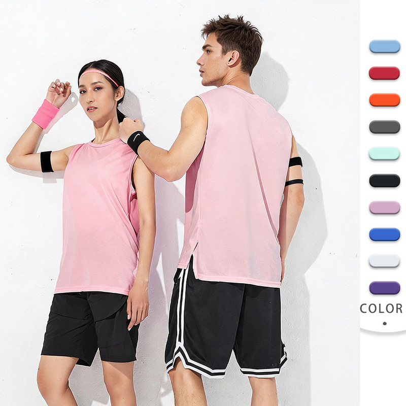 Breathable Sleeveless T-Shirt Basketball Fitness Training Top Sports Quick-Drying Running Marathon Vest for Men and Women Breathable Sleeveless T-Shirt Basketball Fitness Training Top Sports Quick-Drying Running Marathon Vest for Men and Women