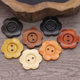 Flower natural wood button primary color wooden children's shirt cardigan sweater button vintage coat trench coat button