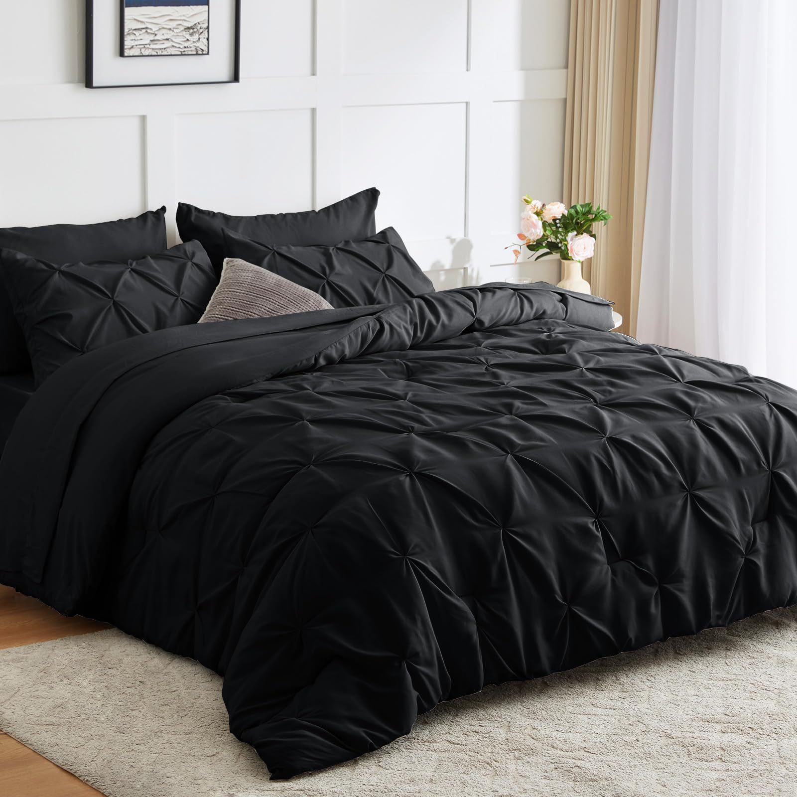 Bedding Quilt Cover Double Bed Duvet Cover with Pillowcase Soft Bed Sheet Pillowcase Bed Hat for All Seasons