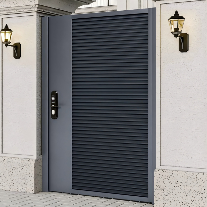 Aluminum Alloy Courtyard Gate, Aluminum Art Outdoor High-End Small Yard Gate, Villa Garden Entrance Door, Chinese Style Single Door