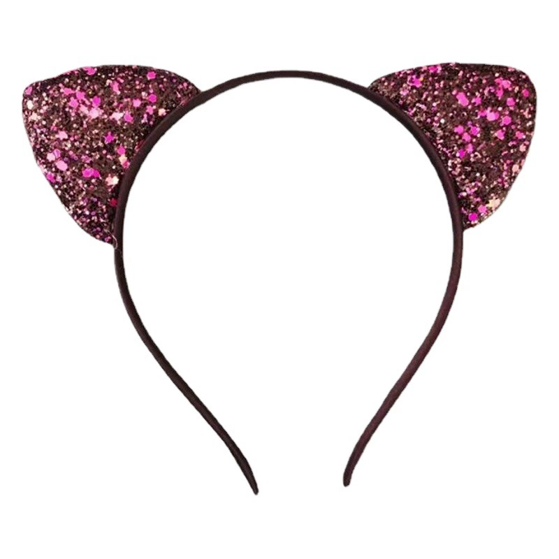 Пудра из лука, повязка для волос с кошачьими ушками, Детский мультфильм, сладкий карамельный цвет, милая заколка для волос, не может упасть, пудра, повязка для волос, аксессуары для волос