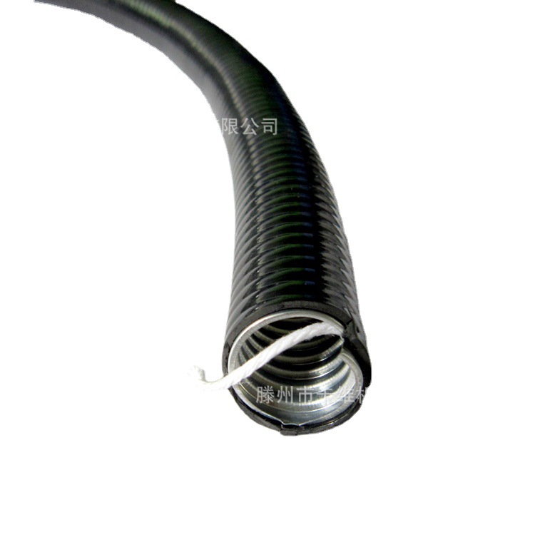 卡维JXB嵌棉线平包塑金属软管pvc包塑带棉线软管电线保护套管