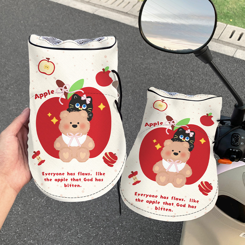 夏季电动车防晒手套遮阳防护手套防紫外线车把套防水电瓶车通用|undefined