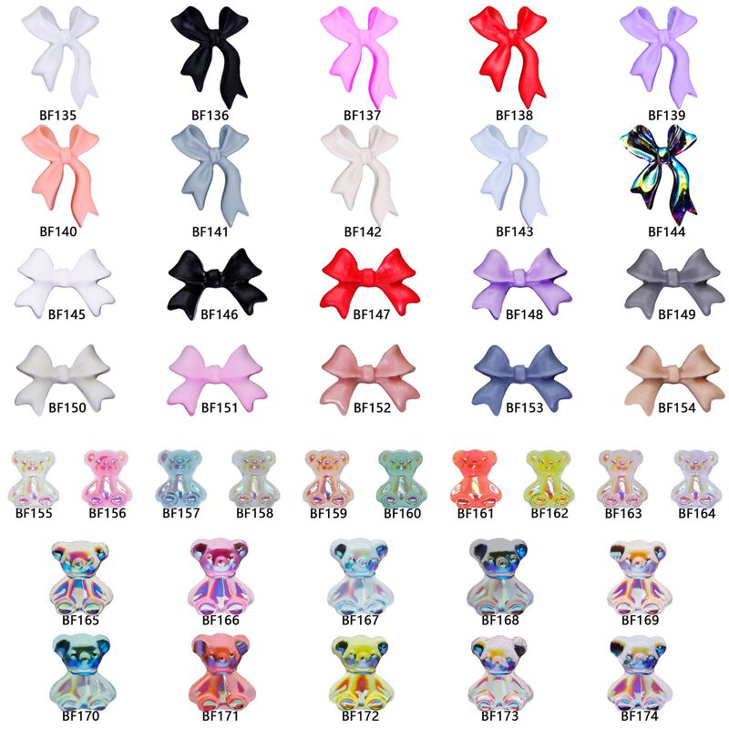 Nail accessories Aurora bow bear jewelry nail Diamond Aurora Crystal Diamond Magic nail decoration diamond wholesale