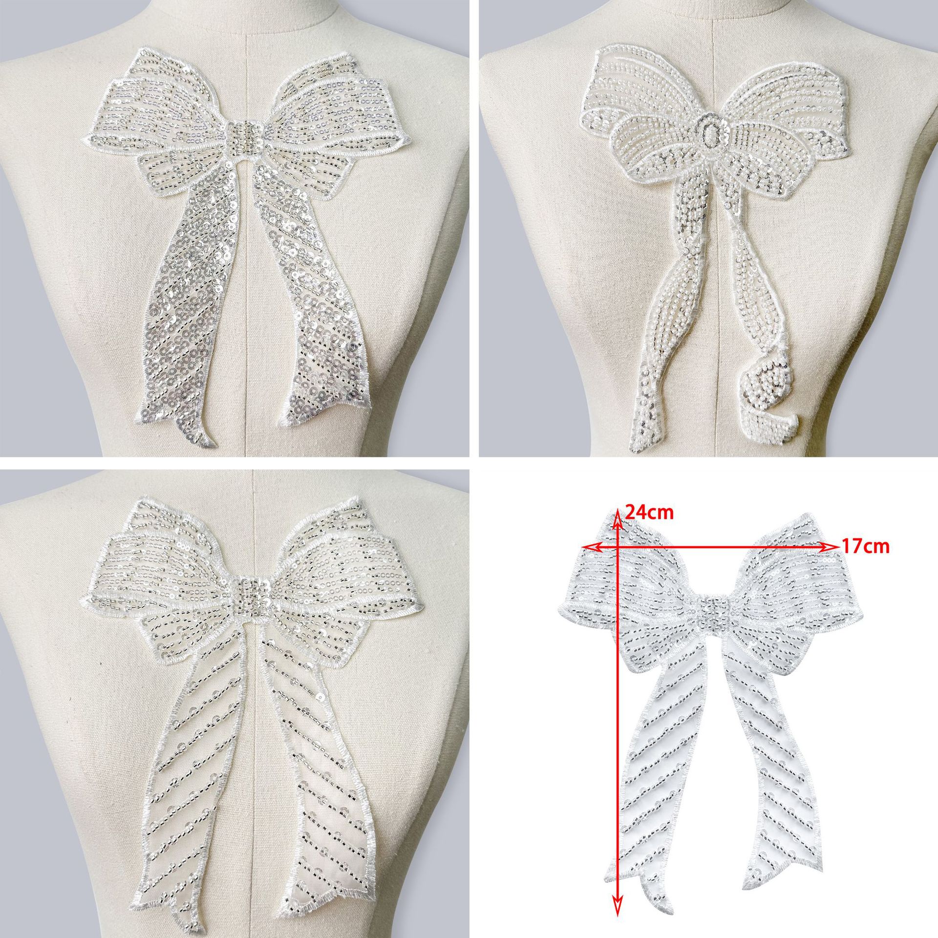 Nuevo bordado de perlas de una sola capa de encaje arco bordado sequilla encaje decoración coser ropa maleta accesorios de ropa image 1