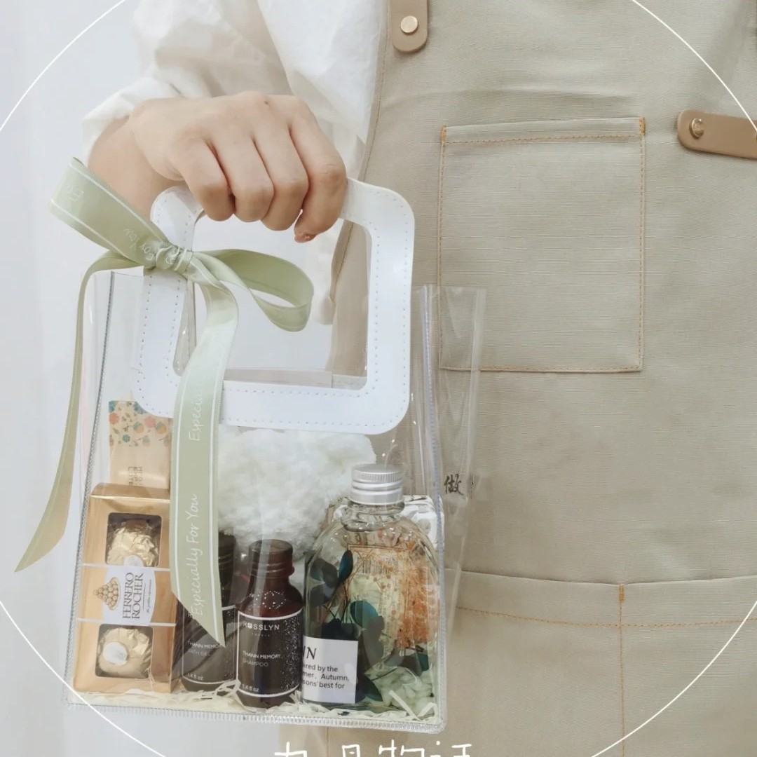 ins风透明伴手礼袋喜糖袋手提袋结婚伴娘礼袋生日礼物手提礼品袋