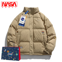 NASA ABOUT旗艦店立領短款棉衣日系簡約潮牌款式加厚保暖外套男女