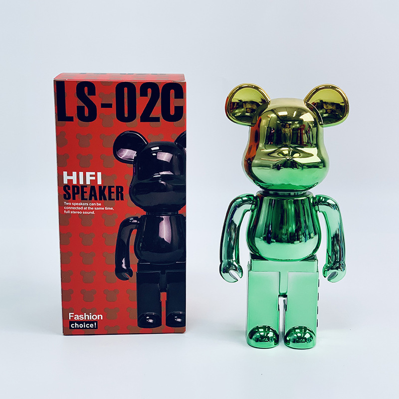 工场ホット贩売ワイヤレスbluetoothスピーカーLS-02ミニ暴力クマ絵画落书きメッキオーディオ漫画ギフト|undefined