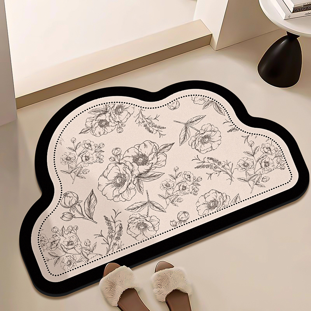 Alfombrilla de baño, barro de diatomeas, tapete absorbente antideslizante, tapete de cocina, tapete de baño, alfombra de baño en la puerta del baño