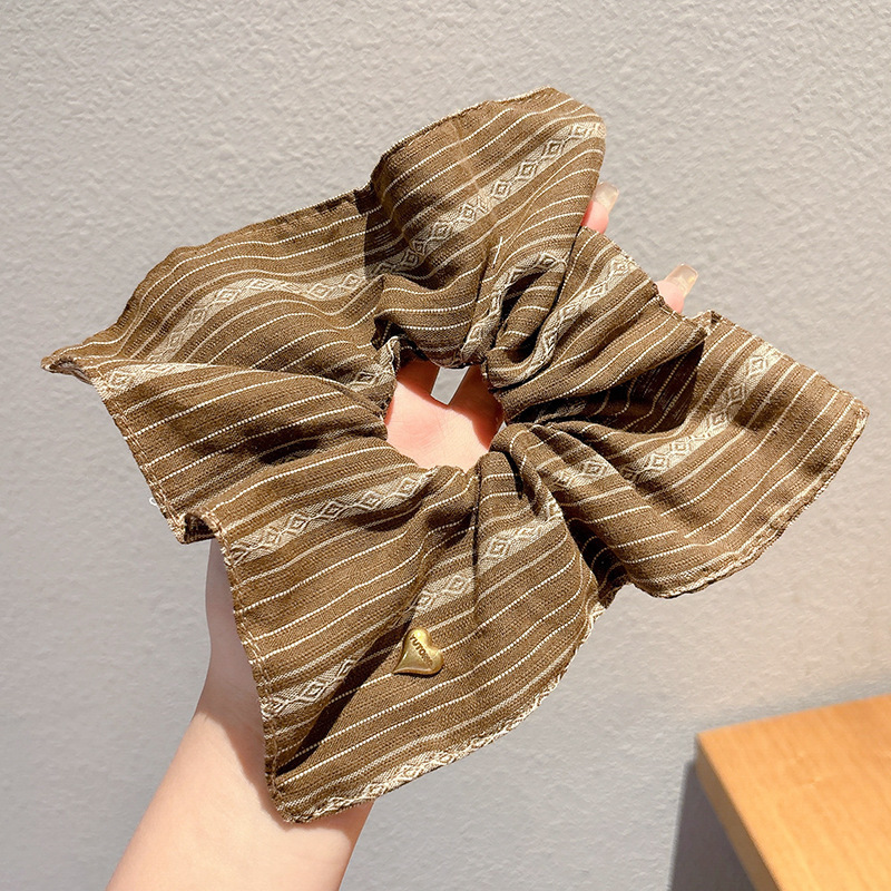 Coreano relajado viento intestino anillo de cabello feminino ligero de lujo nuevo cabello de alta calidad de alta elasticidad correa de goma duradera