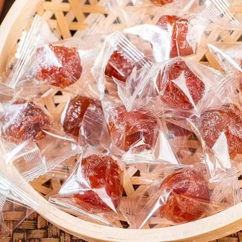 ドロップシッピング中空サンザシ独立パッケージ種なしプリザーブドフルーツ 100 グラムサンザシボール砂糖漬けスナック甘酸っぱい調理済み中空サンザシ|undefined