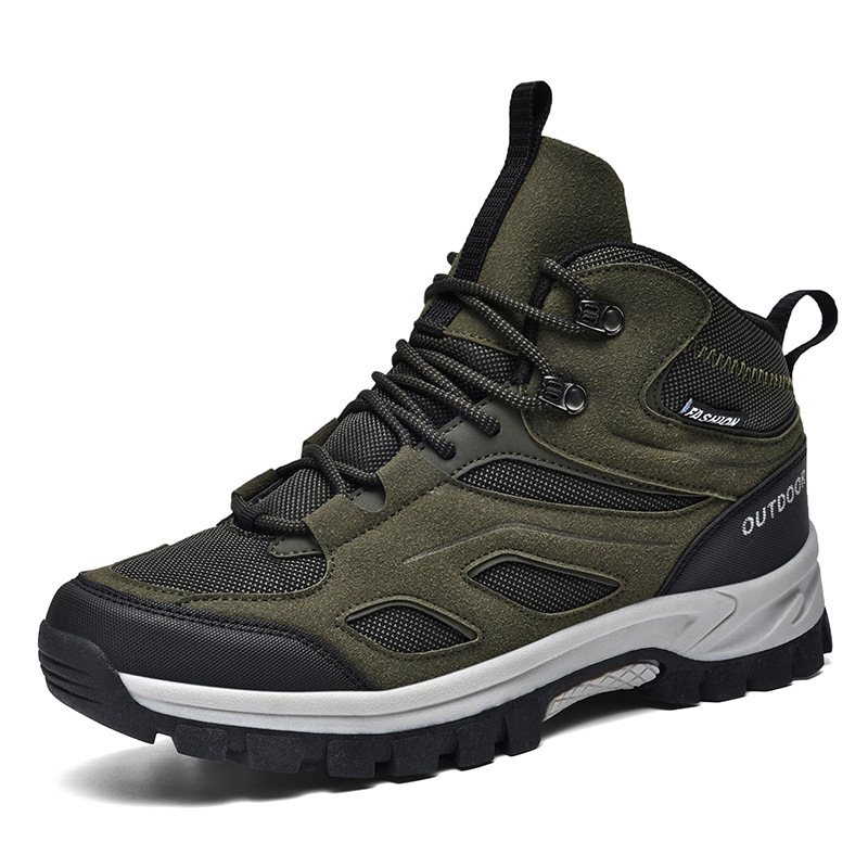 Transfronterizo otoño y invierno para hombres al aire libre zapatos de montaña zapatos de trabajo zapatos de protección laboral suela gruesa zapatos de senderismo resistentes al desgaste