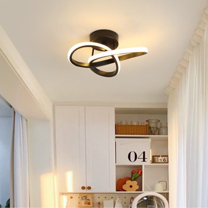Nórdico transfronterizo moderno simple lámpara de techo personalidad creativa pasillo lámpara decorativa pasillo de entrada lámpara de techo tela