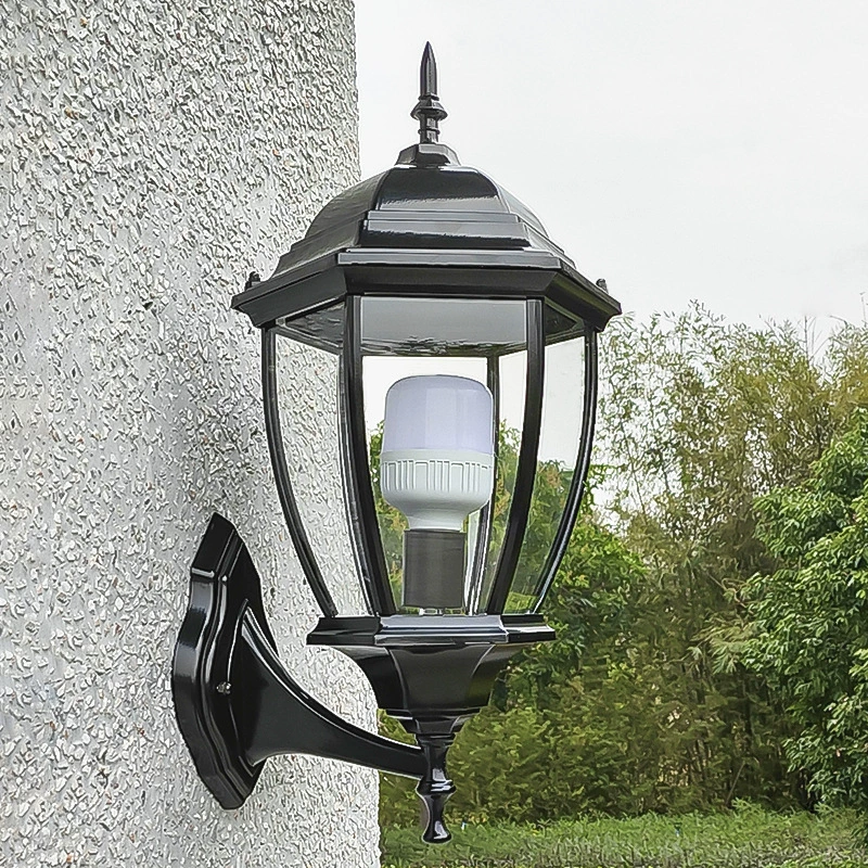 Наружные настенные светильники Водонепроницаемый двор светильники в европейском стиле на открытом воздухе Вилла алюминиевый сплав лестничный коридор американский ретро настенный светильник