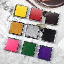 韩国文具小方盒彩色方块印泥多彩印油 手工DIY印章伴 橡皮章印台