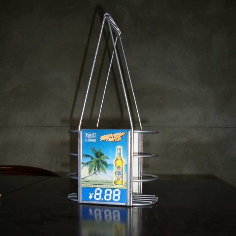 工厂直供2瓶装金属 小型铁质啤酒提篮桌面促销品台架