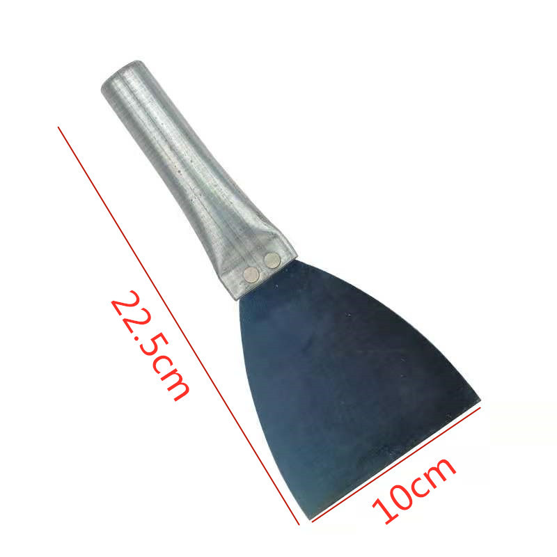 供应4寸铁把油灰刀 1.0厚度烤蓝油灰刀木把镜面双色柄油灰刀