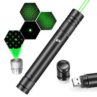Laser direct charging flashlight aluminum alloy long-range green light teaching single point outdoor pointer high-power sales pen laser light