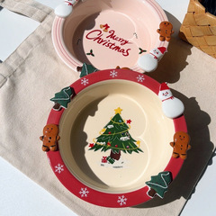 クリスマス食器8インチ円盤家庭用姜パイ人菓子皿かわいい雪だるまクリスマスプレゼントお土産