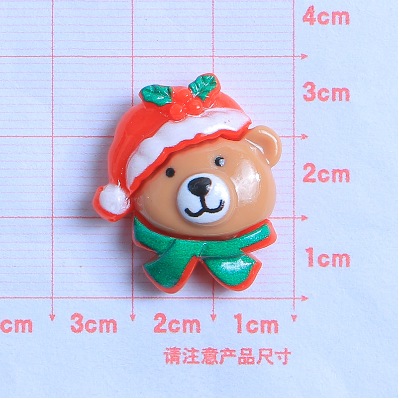 Santa Claus dibujos animados DIY crema pegamento resina accesorios epoxi teléfono caso tocado horquilla hebilla del zapato material de la joyería image 22
