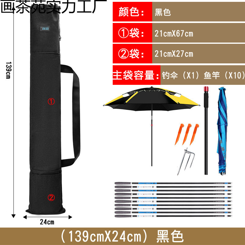新しい釣りキャンバス釣竿バッグ傘バッグ釣竿収納袋耐摩耗性折りたたみ釣竿バッグ釣竿|undefined