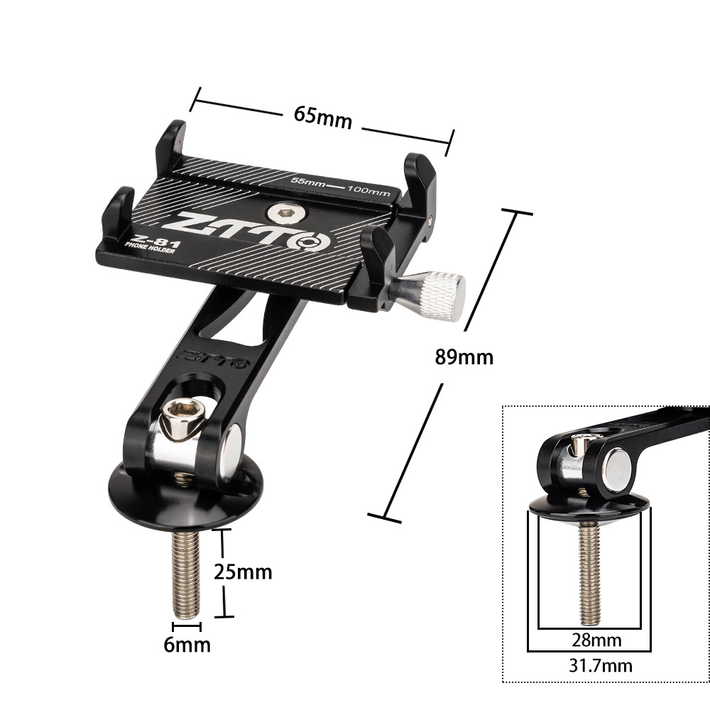 ZTTO Bicicleta Soporte para teléfono móvil Bicicleta de montaña Coche eléctrico Navegación para llevar Soporte para teléfono móvil Equipo de conducción a prueba de golpes y antivibración