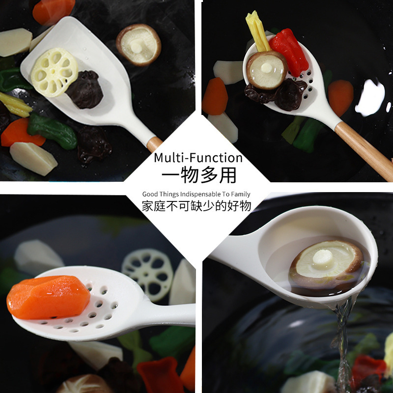 19 conjuntos de silicona antiadherente conjuntos de cuchillos de cocina de silicona doméstica al por mayor