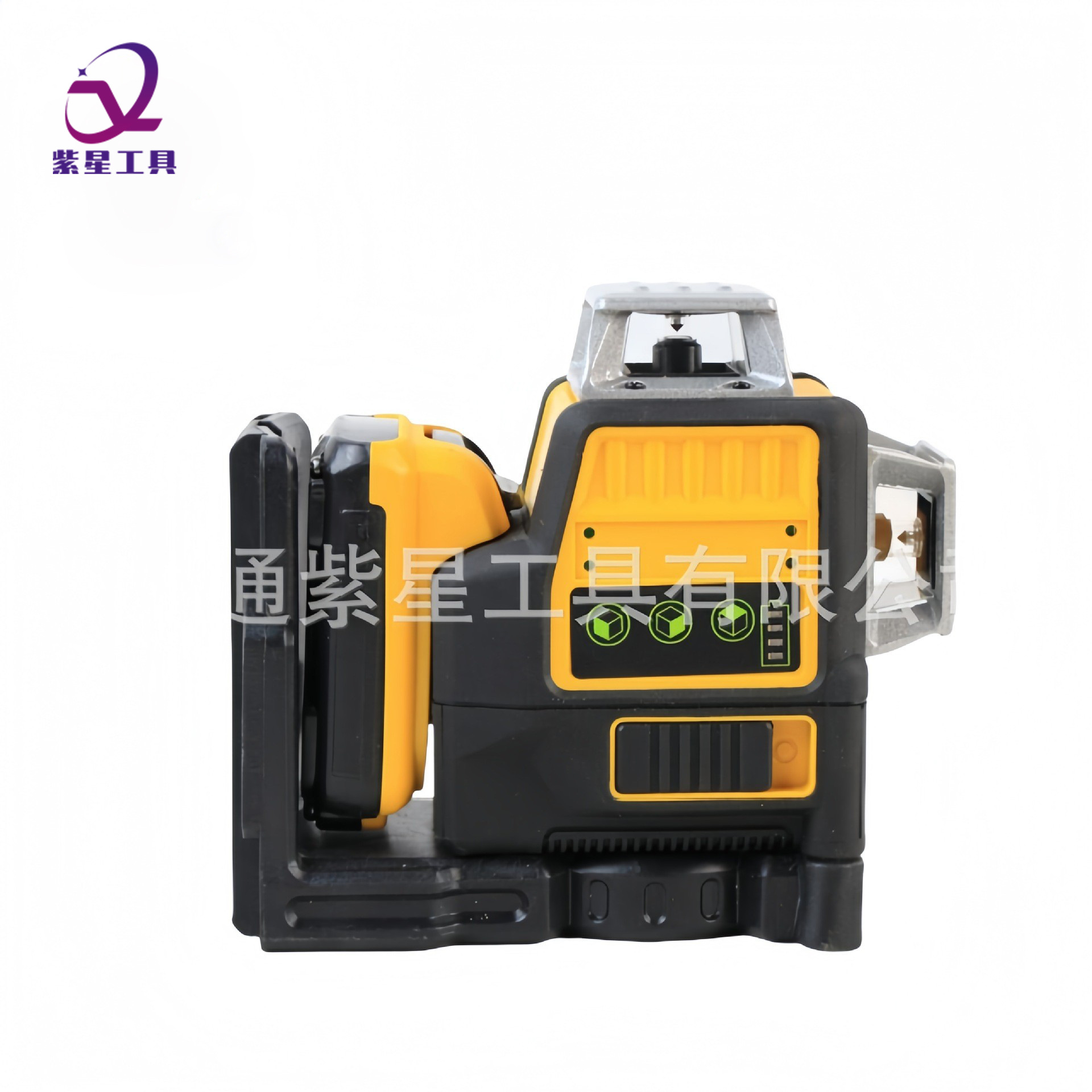 DW款360°旋转绿光贴墙贴地高精度12v强光细线长续航户外水平仪