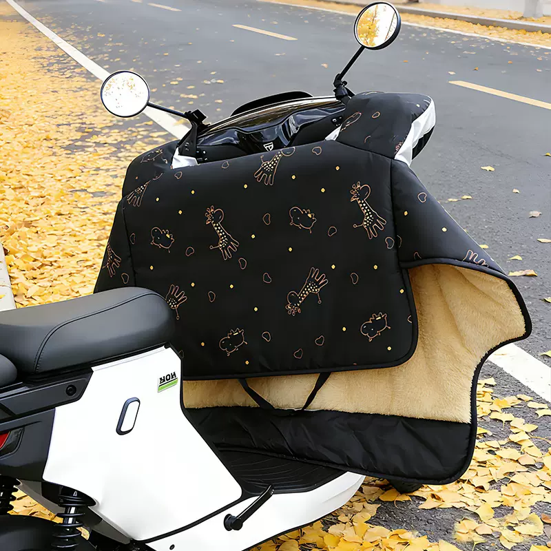 电动车挡风被冬季加绒加厚电瓶防风罩通用新款防雨保暖新挡风防寒