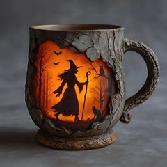 跨境新款 Mystical Witch Mug 家居创意森林女巫杯马克装饰杯子