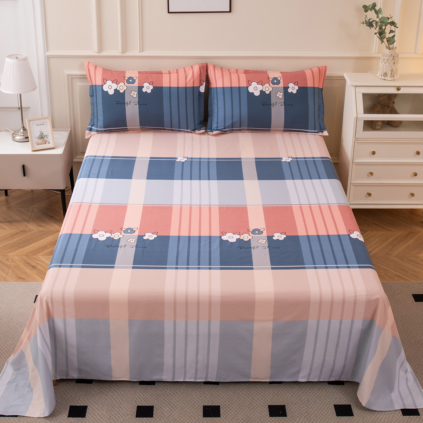 100% algodón sábanas dormitorio de estudiantes cubierta de cama individual niños de verano una sola pieza engrosada edredón al por mayor image 54