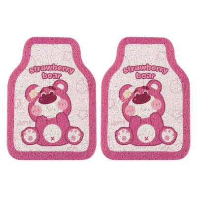 ring car foot mat universal | Universal Foot Pad - sitting-pink-bear-front-2