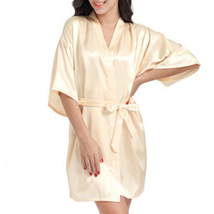 European and American Style Sexy Sleepwear, Faux Silk, Sexy Lace Trim, Plus-Size Cardigan Nightgown, Morning Robe, Cross-Border Wholesale, Thin Style