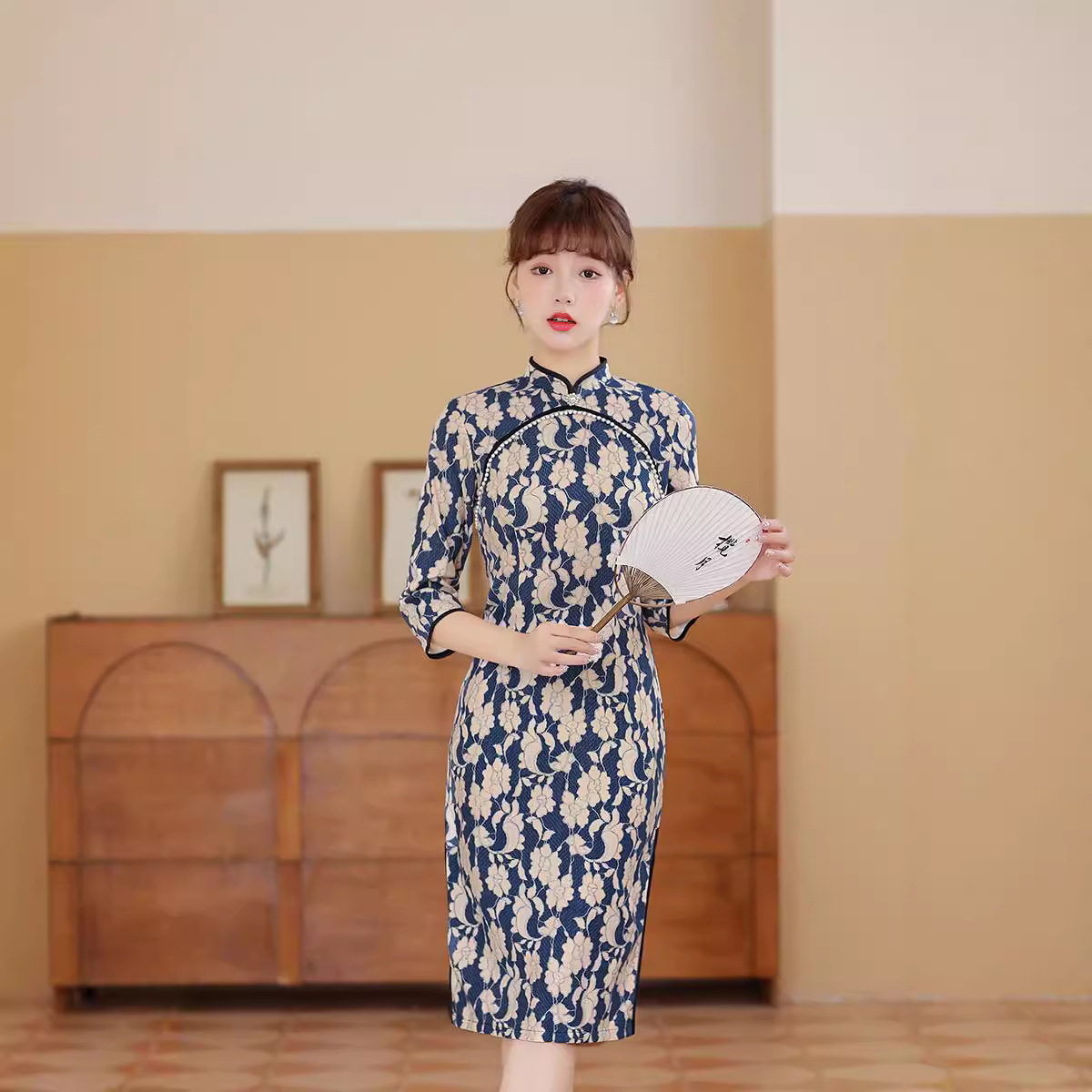 Autumn lightweight long retro cheongsam