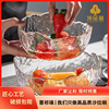 Japanese -style hammer transparent Phnom Penh glass bowl water fruit plate ins High -value popular fruit bowl salad bowl instant noodle bowl