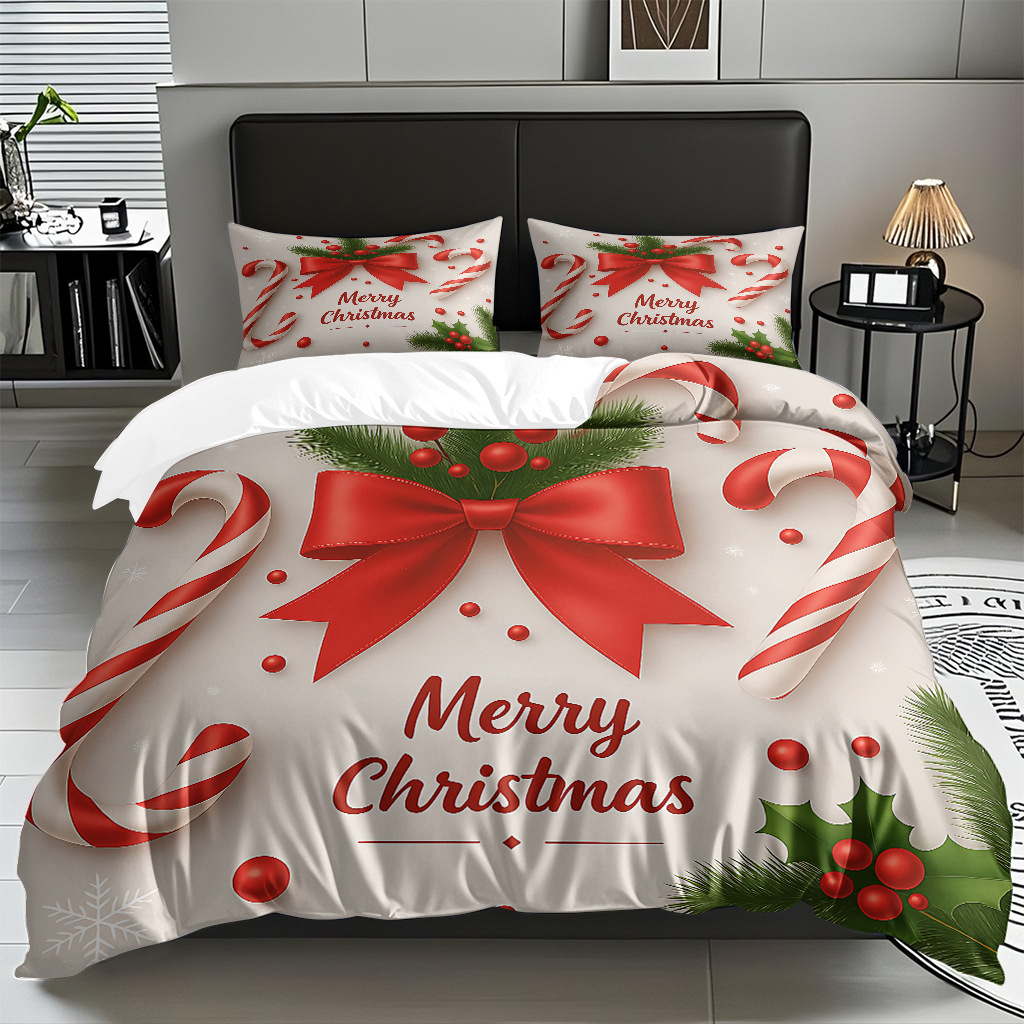 Impresión digital 3D Kit de colcha de navidad muñeco de nieve alce piel fábrica de textiles caseros directa TEMU / JIT