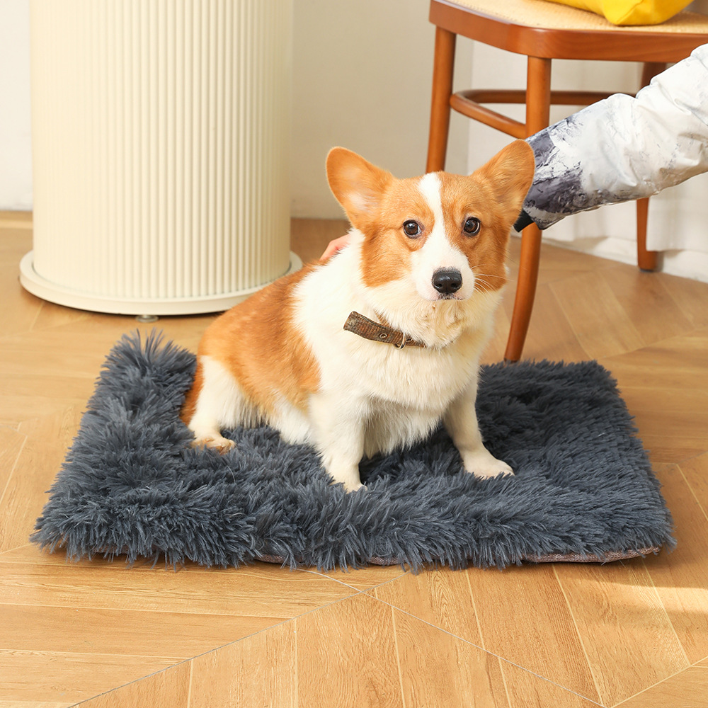 Almohadilla de jaula para perros de doble capa gruesa y lavable a máquina Almohadilla para perrera a prueba de humedad