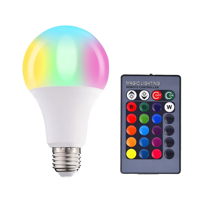RGB LED лампа A50/A60/A65/A70/A80, память пульта, цветной RGB, постоянный ток