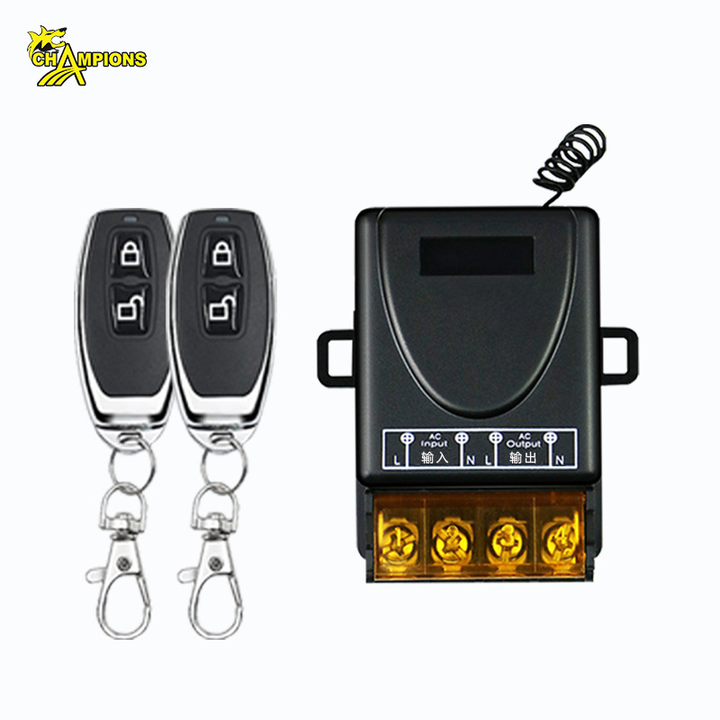 Interruptor de control remoto inalámbrico de 220V para motor de bomba de agua, interruptor de control remoto inalámbrico de CA de 8 canales para motor con rotación hacia adelante y hacia atrás