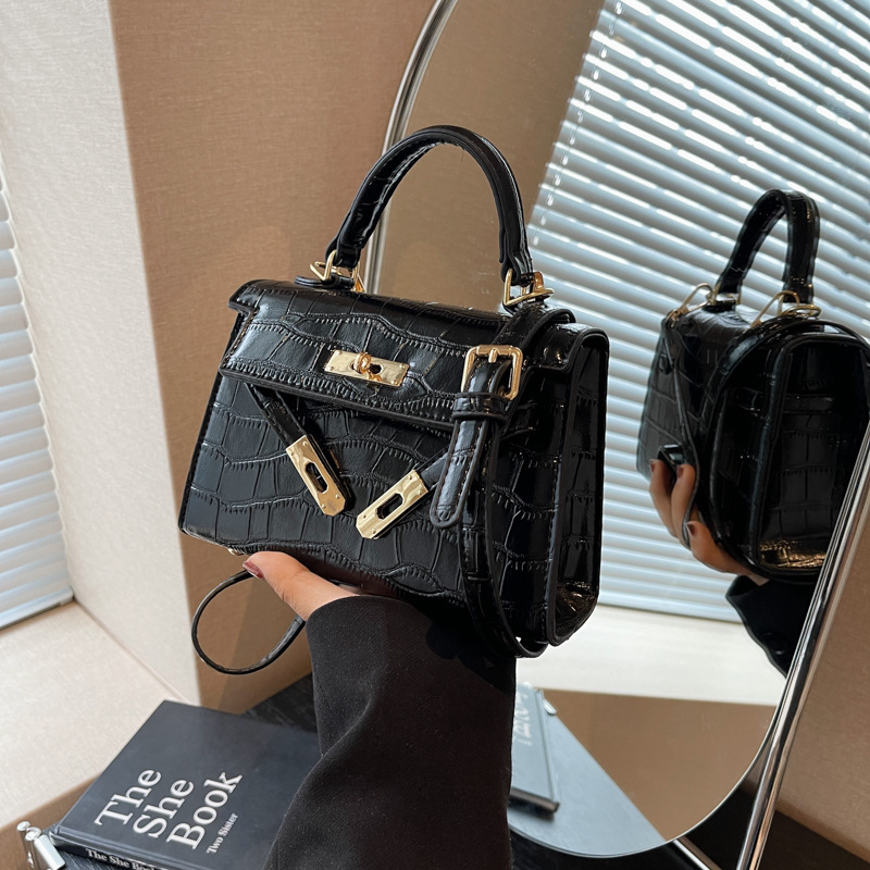 2025 nuevo estilo Kelly bolso de mujer de moda bolso diagonal de todo fósforo bolso cuadrado pequeño bolso de hombro de sentido avanzado