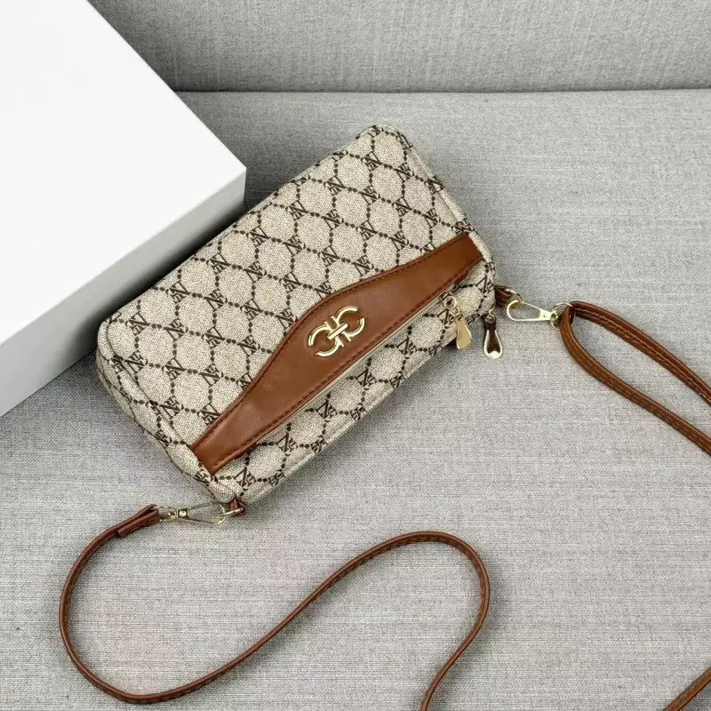 Guangzhou Hengli 2024 nuevo bolso de mensajero transfronterizo bolso casual de mediana edad bolso de teléfono móvil para mujer bolso de venta caliente bolso de hombro